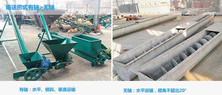 有軸螺旋輸送機(jī)和無軸螺旋輸送機(jī)哪個(gè)好跟輸送形式有關(guān)